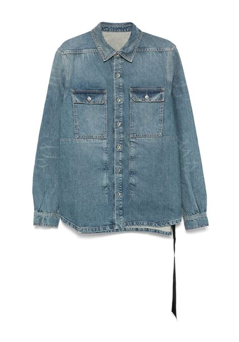 Indigo blue denim outershirt Rick Owens DRKSHDW - men RICK OWENS DRKSHDW | Shirts | DU01E3755DWB06