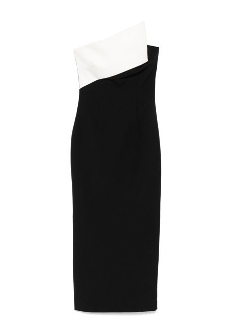 Abito midi con inserti a contrasto in bianco e nero Roland Mouret - donna ROLAND MOURET | Abiti | RMSS25005MCPB