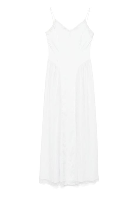 Abito lungo in raso in bianco Rotate - donna ROTATE | 113949857857