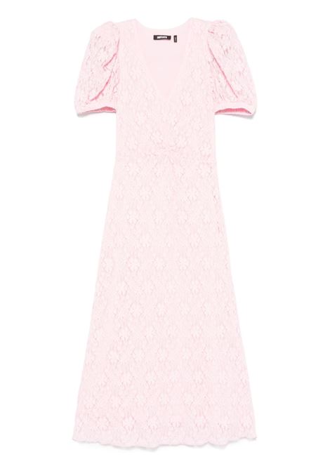 Abito midi in pizzo in rosa Rotate - donna