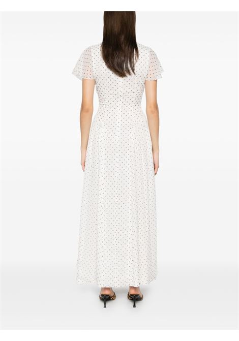 Abito midi con stampa a pois in bianco Rotate - donna ROTATE | 114227857857