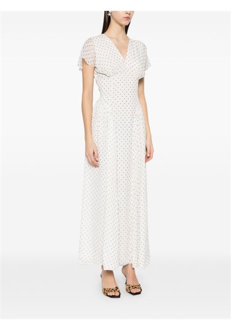 Abito midi con stampa a pois in bianco Rotate - donna ROTATE | 114227857857
