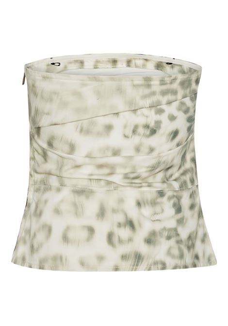 Top con stampa denim in beige Rotate - donna ROTATE | 11450429302930