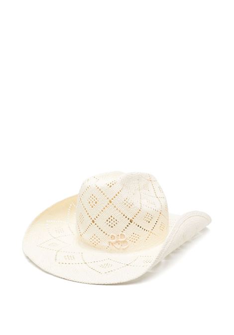 Ivory cut-out-detail Cowboy hat Ruslan baginskiy - women RUSLAN BAGINSKIY | Hats | CWB035STRVSH11PSRB035