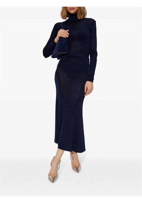 Gonna midi metallizzata in blu Self-portrait - donna SELF-PORTRAIT | RS25126XSKBL