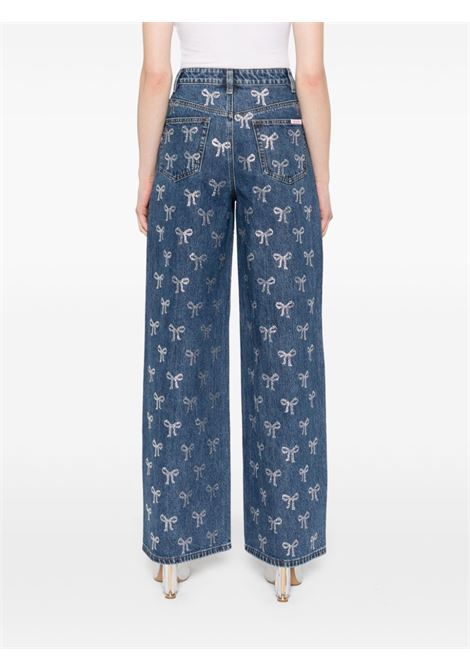 Jeans con strass in blu indaco Self-Portrait - donna SELF-PORTRAIT | RS25812PBL
