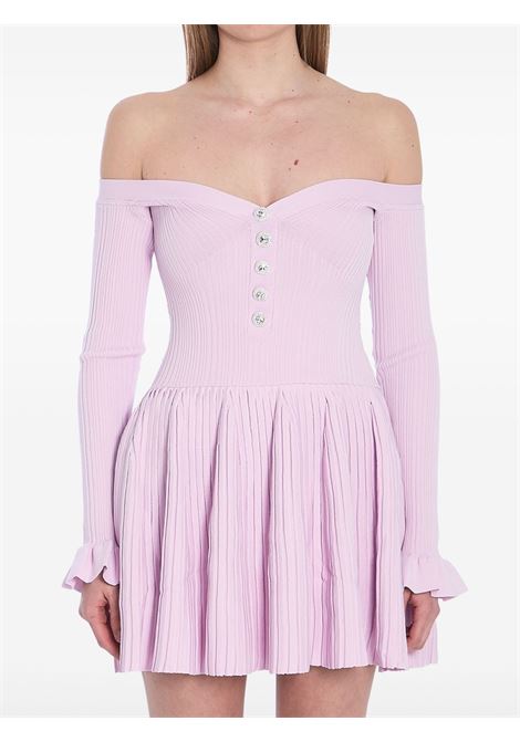 Abito corto a coste in rosa Self-portrait - donna SELF-PORTRAIT | SS25015SP