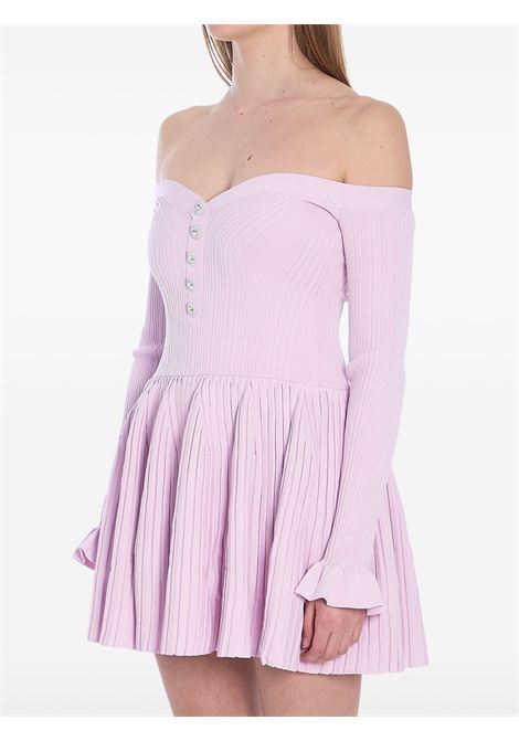 Abito corto a coste in rosa Self-portrait - donna SELF-PORTRAIT | SS25015SP