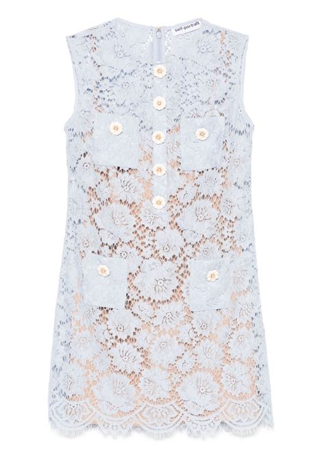 Abito corto in azzurro Self-Portrait - donna SELF-PORTRAIT | SS25044SBL