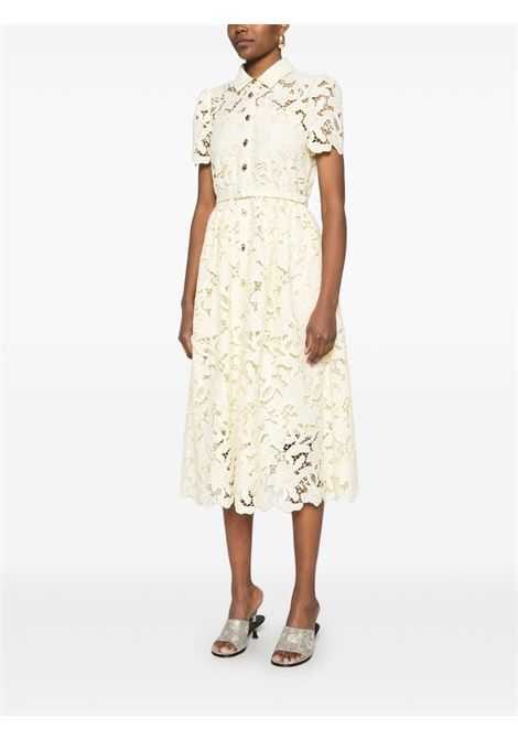 Abito lungo in pizzo con colletto in giallo Self-portrait - donna SELF-PORTRAIT | SS25113MAY