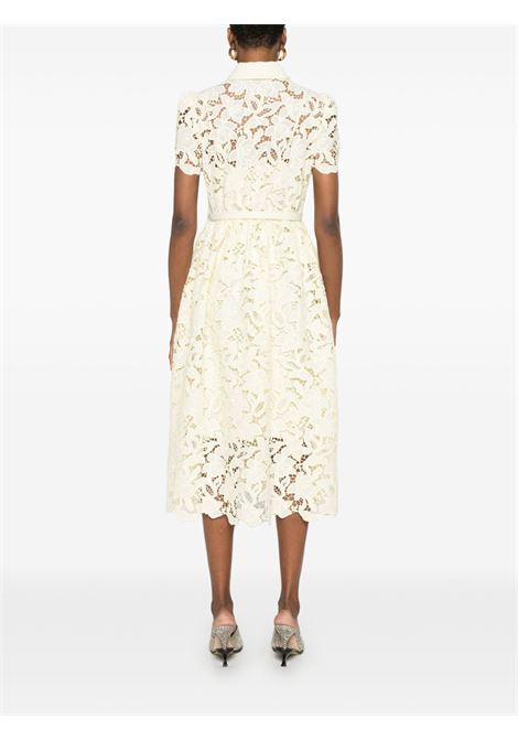 Abito lungo in pizzo con colletto in giallo Self-portrait - donna SELF-PORTRAIT | SS25113MAY