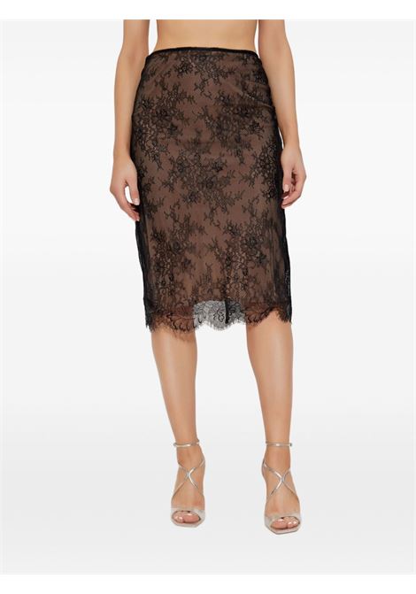Gonna in pizzo nero Self-Portrait - donna SELF-PORTRAIT | SS25172MSKB