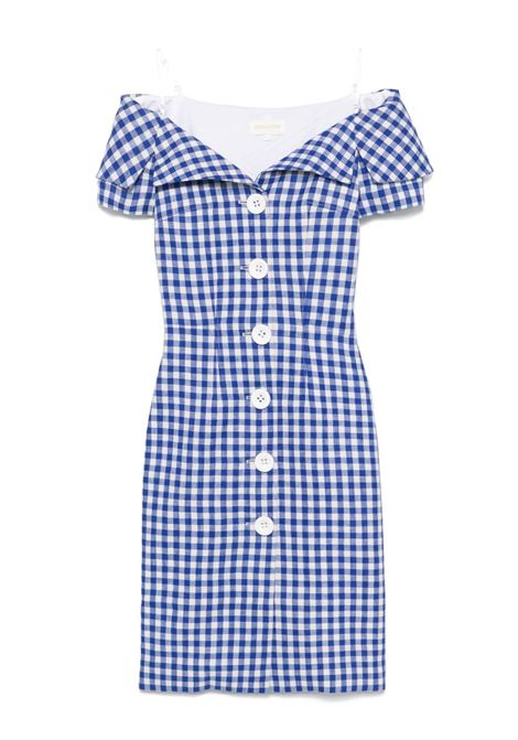 Abito corto a quadretti in blu Shushu/tong - donna SHUSHU/TONG | FSDEDR03HEM498BU100