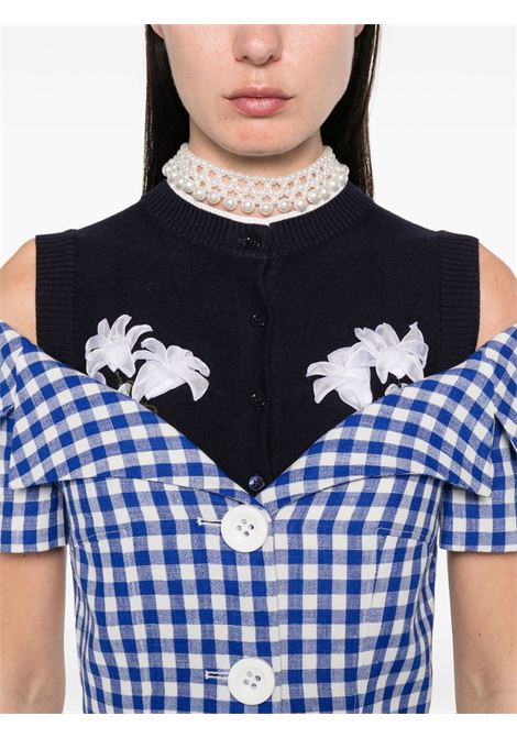 Abito corto a quadretti in blu Shushu/tong - donna SHUSHU/TONG | FSDEDR03HEM498BU100