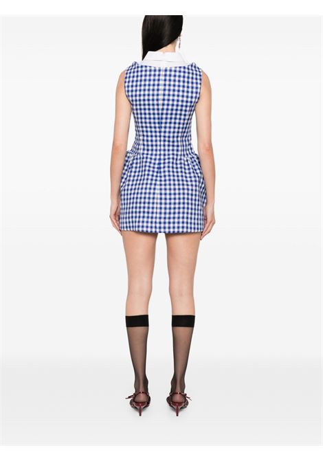 Abito corto a quadretti in blu Shushu/tong - donna SHUSHU/TONG | FSDEDR17HEM498BU100
