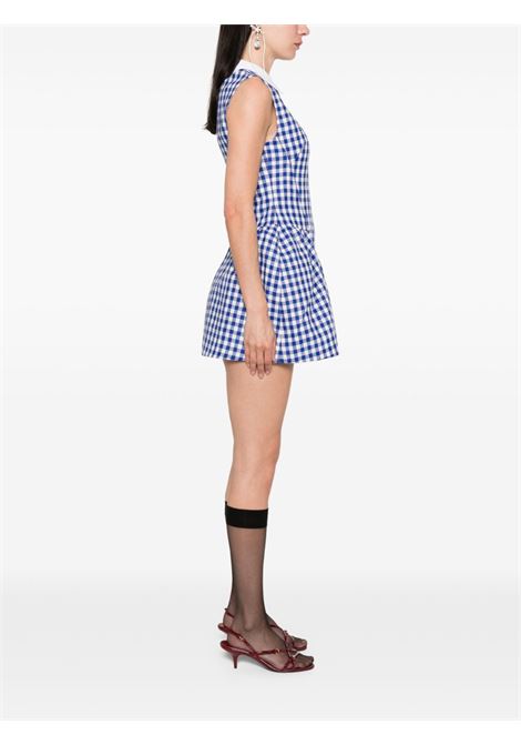 Abito corto a quadretti in blu Shushu/tong - donna SHUSHU/TONG | FSDEDR17HEM498BU100