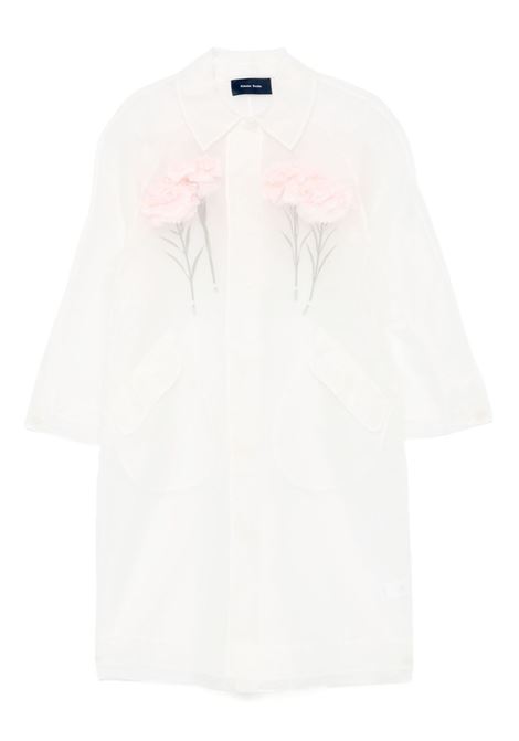Cappotto con fiori applicati in bianco Simone Rocha - donna SIMONE ROCHA | Capispalla | 20670360IVRY