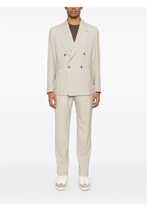 Completo gessato Montecarlo in beige chiaro Tagliatore - uomo TAGLIATORE | AWARNER2DK11520064A1304