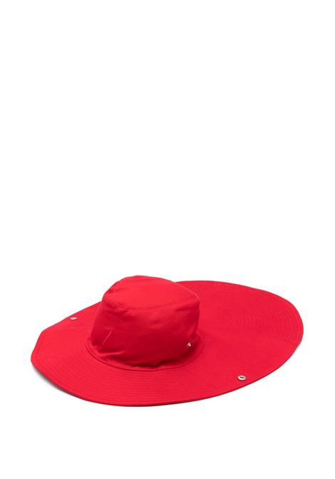 Cappello da sole con ricamo logo  in rosso The attico - donna THE ATTICO | Cappelli | 250WAC00038CCC108MA010