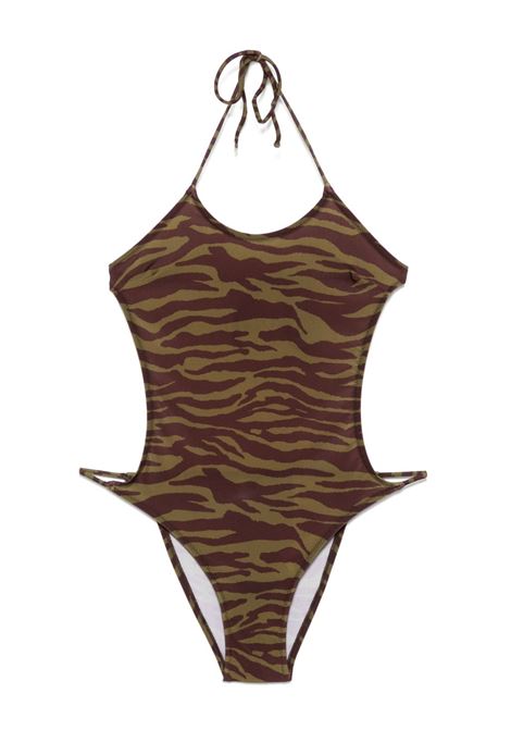 Costume da bagno con stampa in marroneThe attico - donna THE ATTICO | Costumi | 250WBA00001PAA014PR997