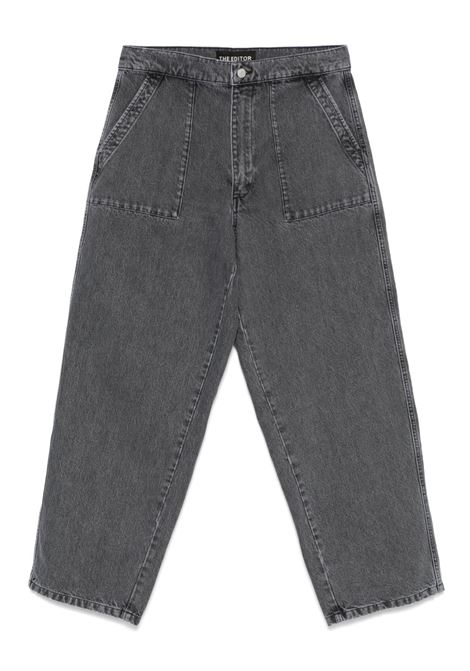 Jeans con effetto schiarito in nero The editor - uomo THE EDITOR | Jeans | S5U117999