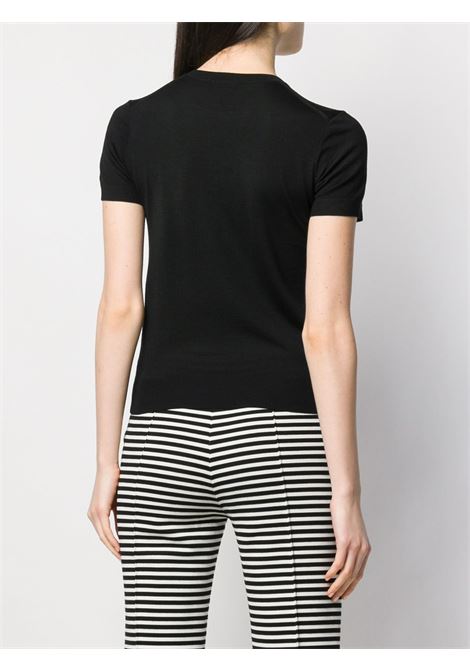 Black fine-knit t-shirt THEORY - women THEORY | I1211701001