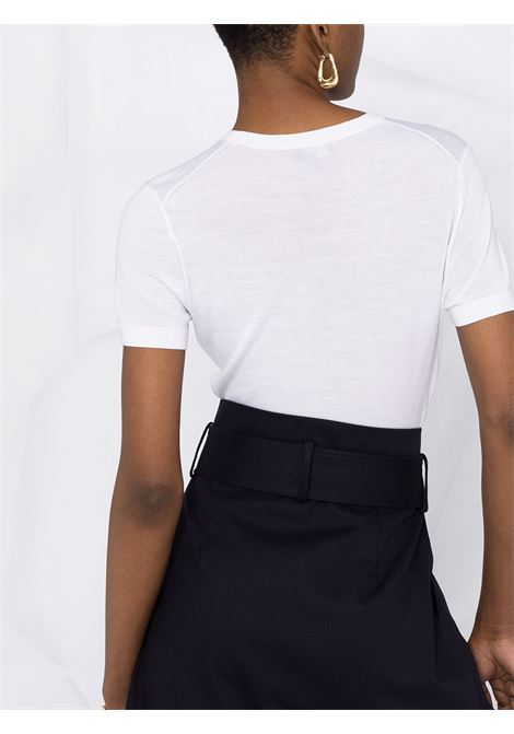 White fine-knit t-shirt THEORY - women THEORY | I1211701CX1