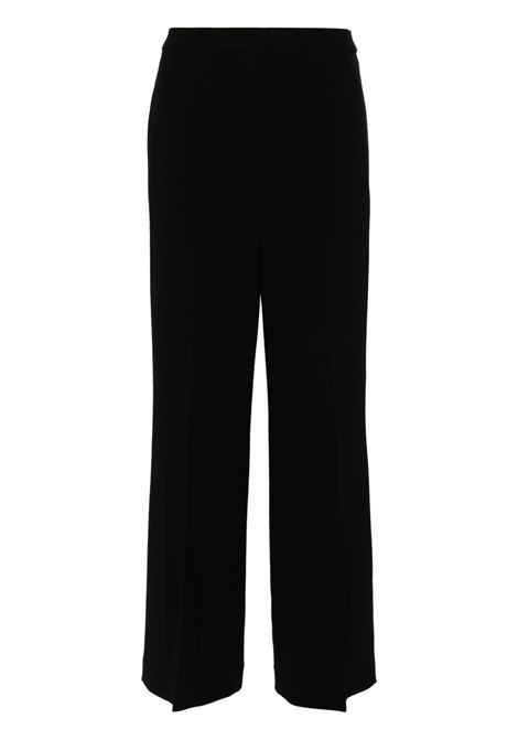 Black mid-rise wide-leg trousers - THEORY women