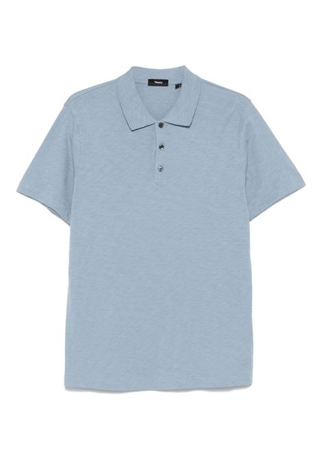 Polo cosmos in blu Theory- uomo