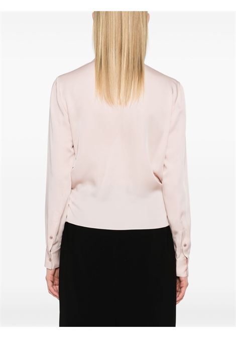 Light pink peak lapel wrap blouse Theory - women THEORY | O1102503Q2D
