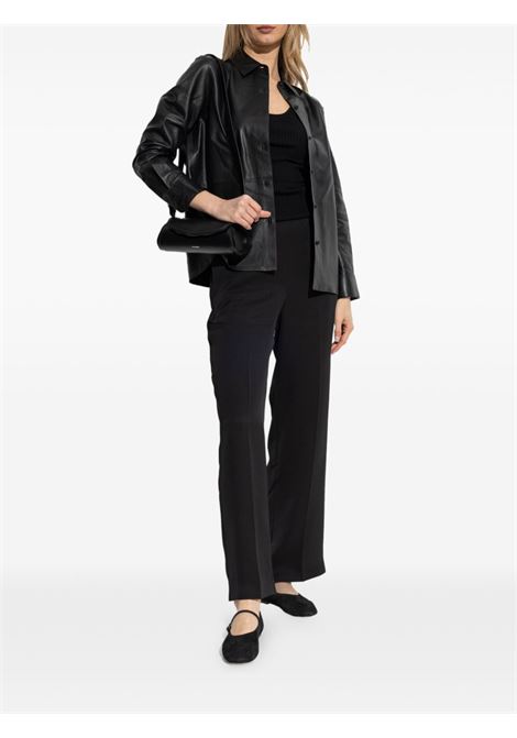 Black leather jacket Theory - women THEORY | P0100508001