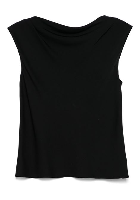 Black cowl-neck blouse Theory - women THEORY | P0302504001