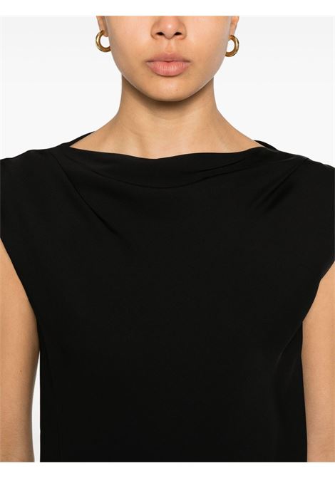 Black cowl-neck blouse Theory - women THEORY | P0302504001