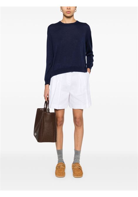 White pleat-detailed shorts Theory - women THEORY | P0303210100