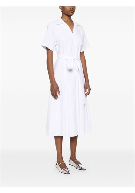 White short-sleeve midi dress Theory - women THEORY | P0303611100