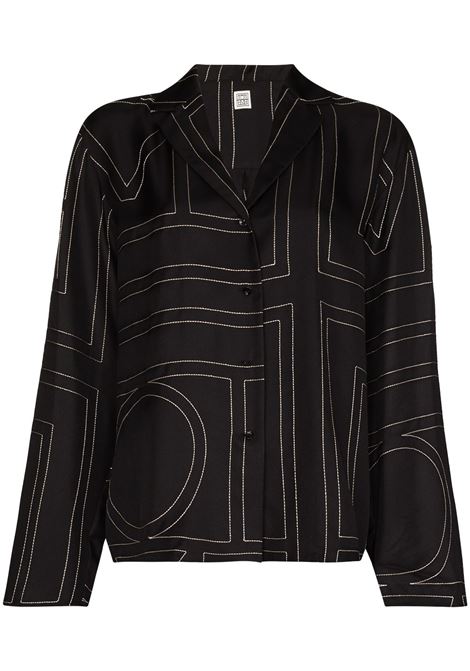 Black monogram shirt - TOTEME  - women TOTEME | 213755707925