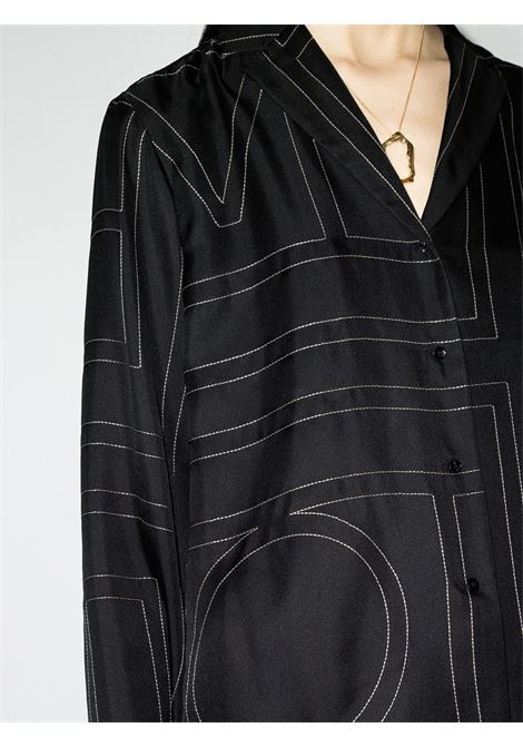 Black monogram shirt - TOTEME  - women TOTEME | 213755707925