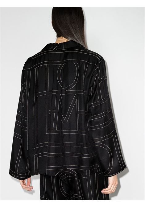 Black monogram shirt - TOTEME  - women TOTEME | 213755707925