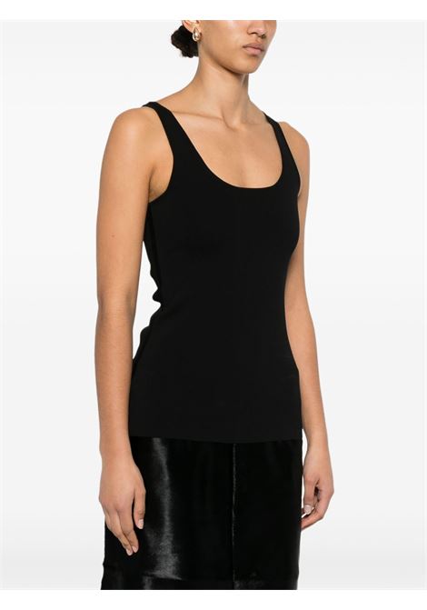 Canotta lavorata a maglia in nero Toteme - donna TOTEME | 252WRT0504YA0187001