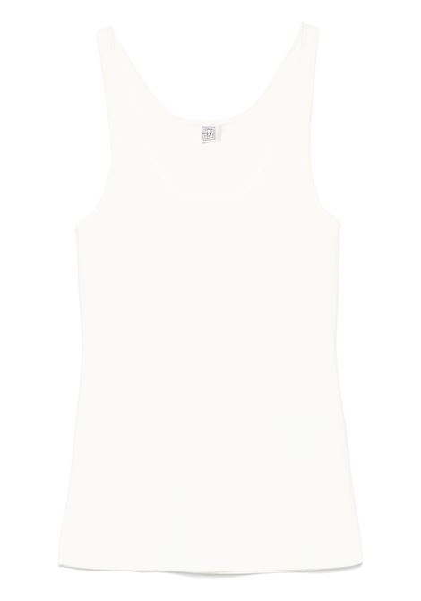Canotta lavorata a maglia in bianco Toteme - donna
