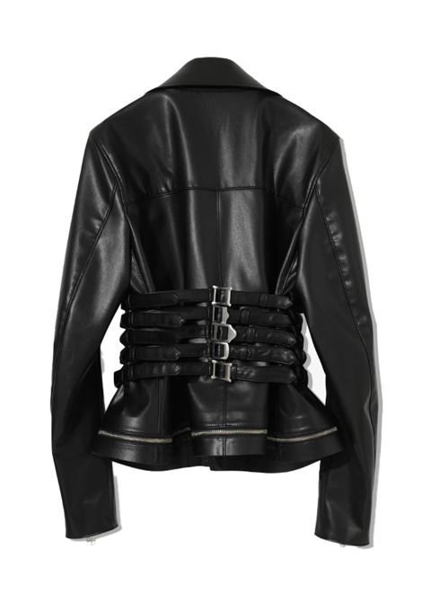 Giacca in pelle con fibbie in nero Undercover - donna UNDERCOVER | UC1E1207BLK