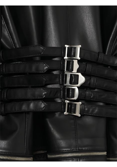 Giacca in pelle con fibbie in nero Undercover - donna UNDERCOVER | UC1E1207BLK