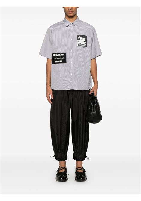 Blue patchwork shirt Undercover - men UNDERCOVER | UP1E44072BLK