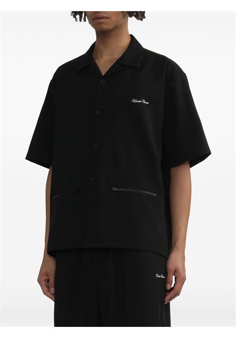 Black logo-embroidered shirt undercover - men UNDERCOVER | UP1E44092BLK
