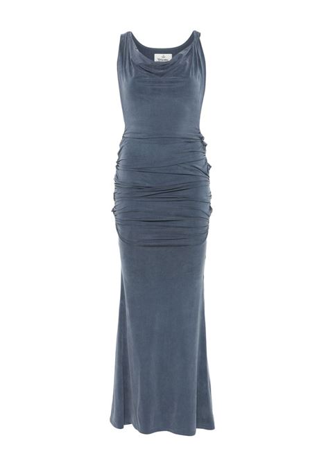 Navy blue ruched maxi dress Vivienne Westwood - women VIVIENNE WESTWOOD | Dresses | 1102001AJ008EK418