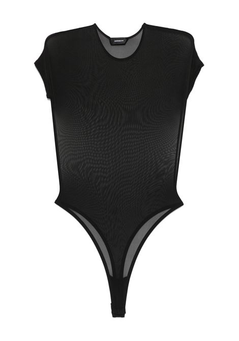 Body trasparente con maniche corte in nero Wardrobe.Nyc - donna WARDROBE.NYC | W1120S25NYBLK