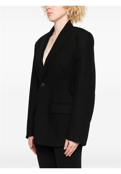 Blazer monopetto in nero Wardrobe.nyc - donna WARDROBE.NYC | W6004S25COBLK