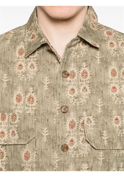 Camicia con stampa in verde oliva Whitesand - uomo WHITESAND | 25SU20295227