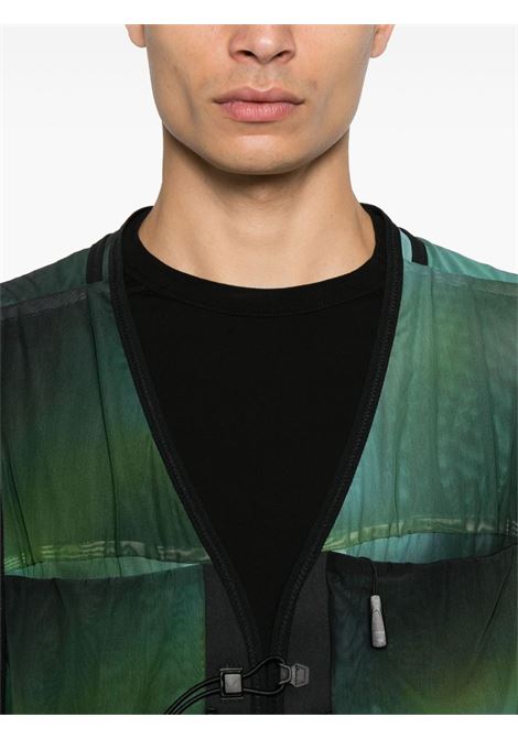 Gilet in rete con stampa in verde Y-3 - uomo Y-3 | JL8300MLT
