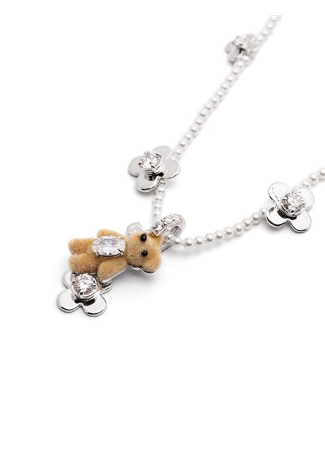 Collana con orsetto e perline color argento Yvmin - donna YVMIN | 24612LBR00NN